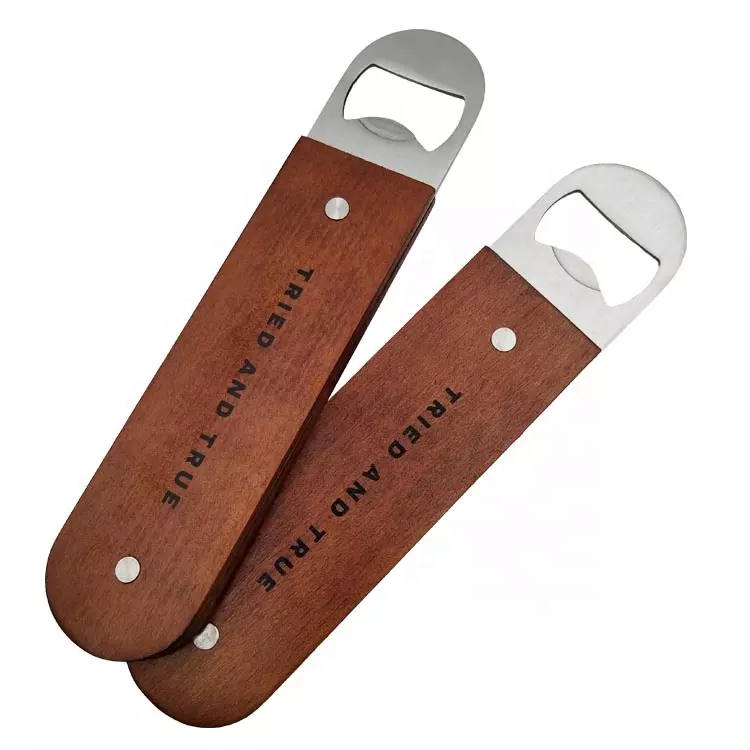 New Wooden Bottle Opener Key Chain Custom Laser Engraving Beer Bottle Opener Key Chain Key Chain Printed Design logo