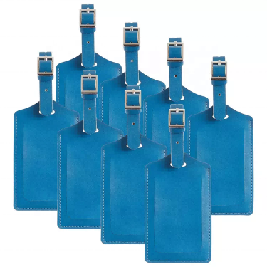 OEM Travel Luggage Tag Address Labels Custom Logo Baggage Suitcase Bag Tags Etiqueta De Equipaje PU Leather Luggage Tags